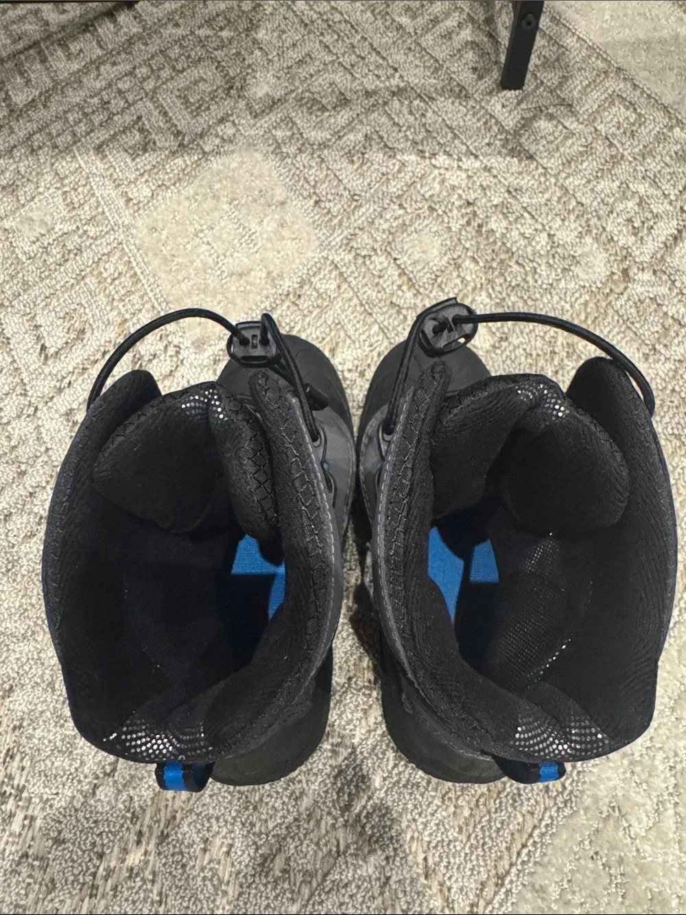 Columbia Kids Gray and Black Snow Boots with Blue Accents
